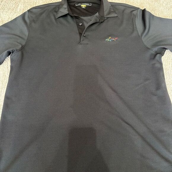 Black Performance Polo Shirt with Moisture-Wicking Fabric - Picture 1 of 2
